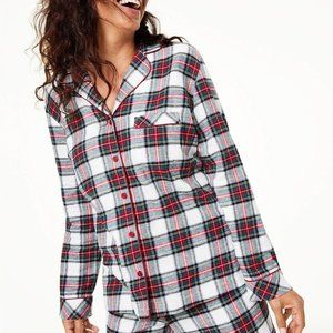 Family PJs Womens Christmas Holiday Pajama Top Red S "TOP ONLY"